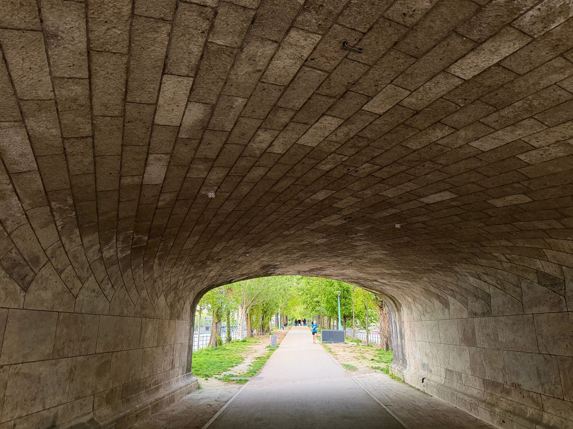 Covered walkway creating a moody architectural detail for the tour experience