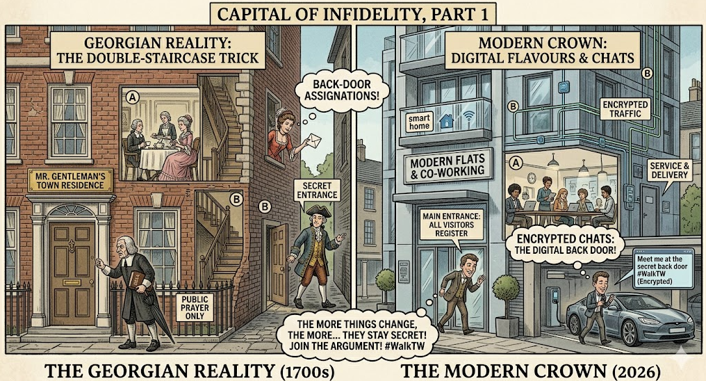 Capital of Infidelity, Part 1: The Modern Crown vs. The Georgian Reality 🤫📱