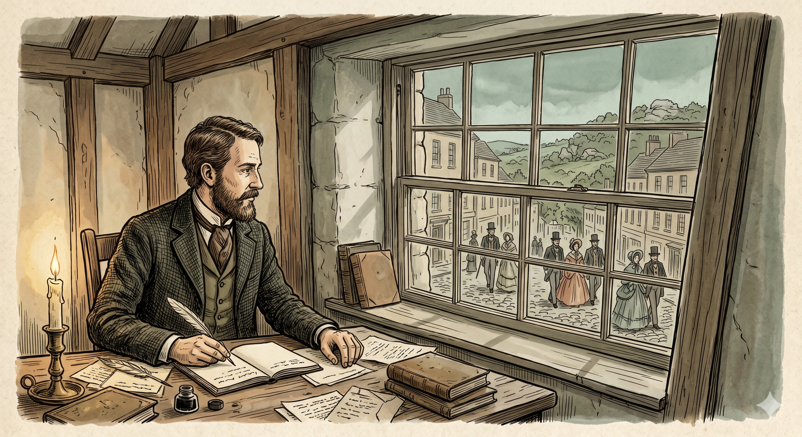 The Writers Who Watched Us — Part 1: The Man Who Invented the Word “Snob” 🍽️📓